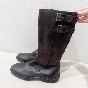Ralph Lauren collection leather Velcro riding boots size 39.5
